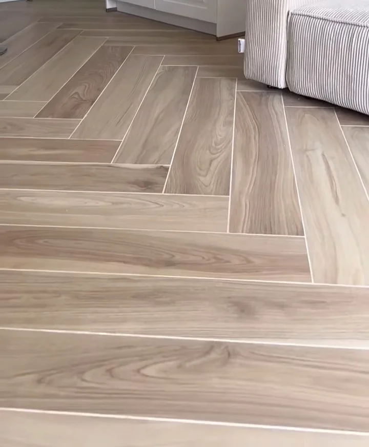 carrelage imitation parquet chevron
