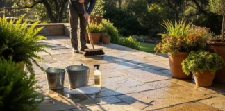 Comment nettoyer la pierre naturelle en extérieur sans l’abîmer (le guide qui évite les erreurs coûteuses)