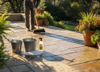 Comment nettoyer la pierre naturelle en extérieur sans l’abîmer (le guide qui évite les erreurs coûteuses)