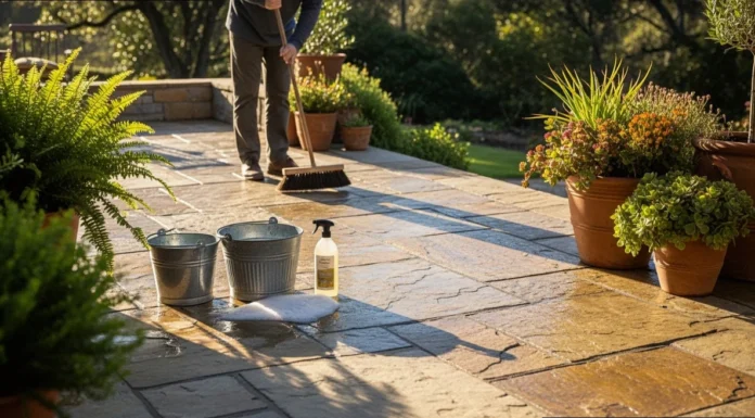 Comment nettoyer la pierre naturelle en extérieur sans l’abîmer (le guide qui évite les erreurs coûteuses)